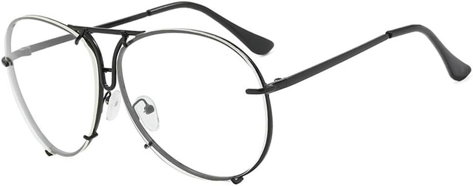 Ретро женские солнцезащитные очки большого размера с круглым оправой, мужские модные солнцезащитные очки в металлической оправе с защитой от УФ-излучения UV400 TKKTLLT, Black Clear
Ретро женские солнцезащитные очки большого размера с круглым оправой, мужские модные солнцезащитные очки в металлической оправе с защитой от УФ-излучения UV400 TKKTLLT, Black Clear