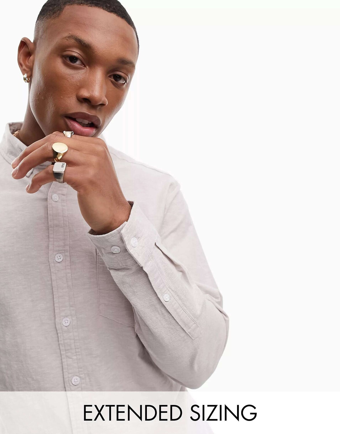 Овсяная рубашка узкого кроя ASOS
Овсяная рубашка узкого кроя ASOS