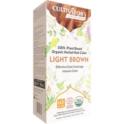 Cultivator's Органическая травяная краска для волос светло-каштановый 100 г
Cultivator's Органическая травяная краска для волос светло-каштановый 100 г