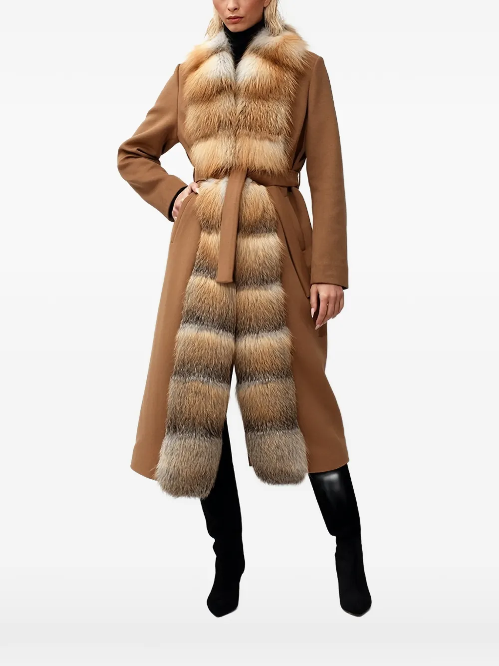 Однобортное пальто с поясом Poche Paris, коричневый
Однобортное пальто с поясом Poche Paris, коричневый