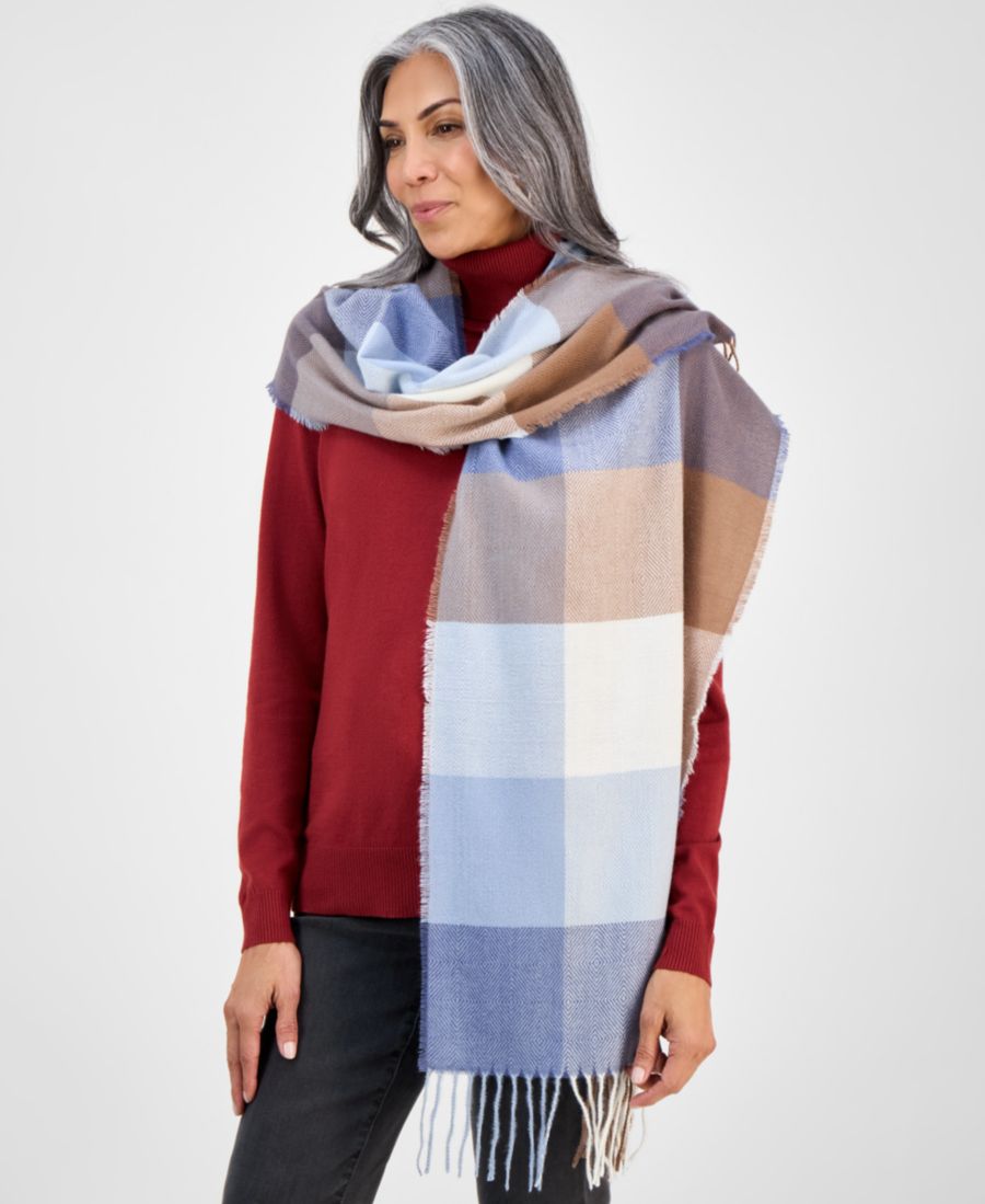 Женский шарф с клетчатым узором шеврон в стиле буффало, эксклюзивно представлен в Macy's Style & Co, Denim
Женский шарф с клетчатым узором шеврон в стиле буффало, эксклюзивно представлен в Macy's Style & Co, Denim