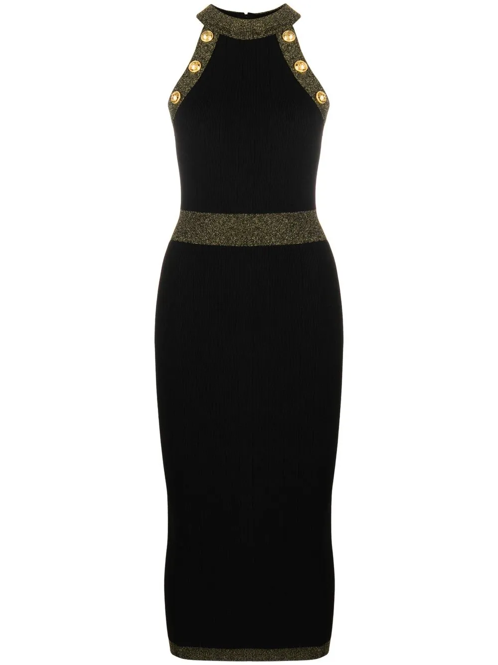 Трикотажное платье с пуговицами BALMAIN, черный
Трикотажное платье с пуговицами BALMAIN, черный