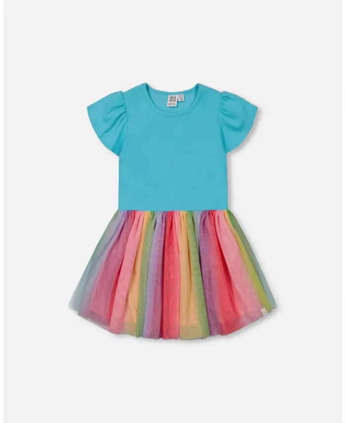 Платье для больших девочек из двух материалов с сетчатой юбкой с принтом, разноцветное Deux par Deux, синий
Платье для больших девочек из двух материалов с сетчатой юбкой с принтом, разноцветное Deux par Deux, синий