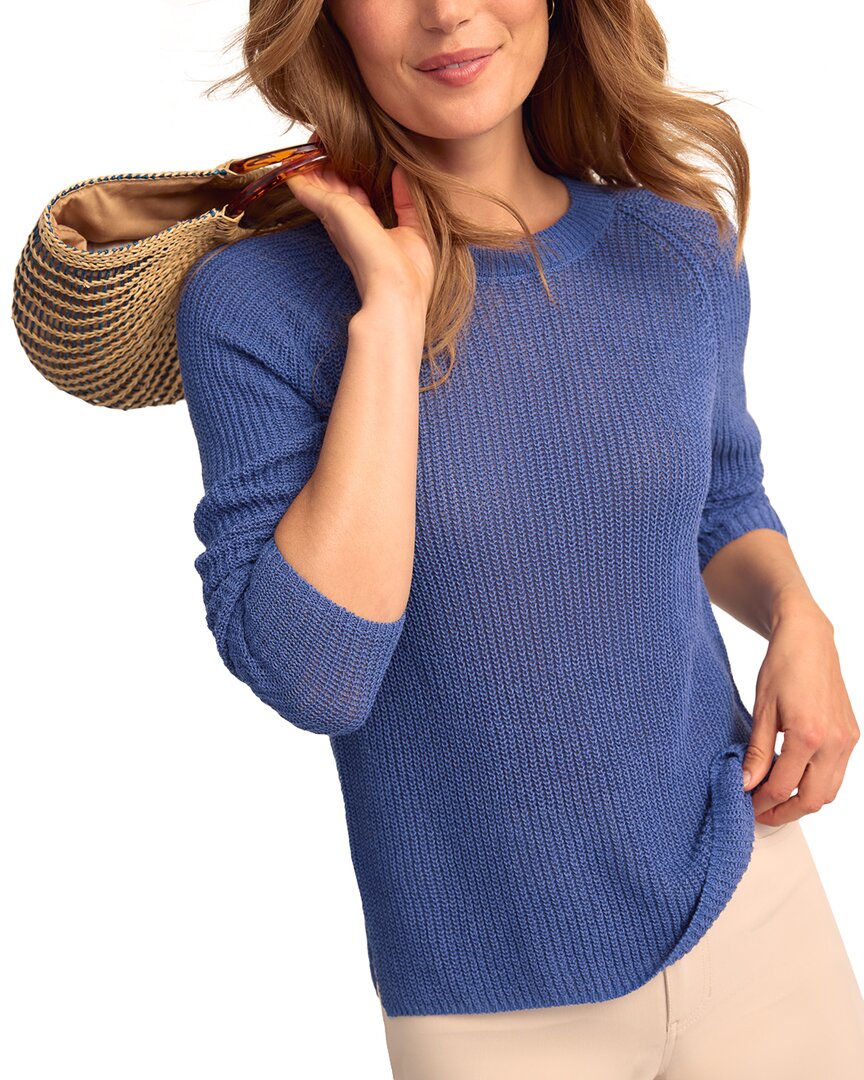 Дж.Маклафлин Нейпиг свитер из льняной смеси J.McLaughlin, синий 
Дж.Маклафлин Нейпиг свитер из льняной смеси J.McLaughlin, синий