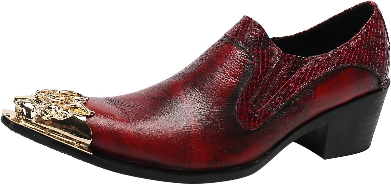 Мужские лоферы Santimon с металлическим наконечником в виде льва, заостренным носком, без шнуровки, модные, повседневные, для вечеринок и свадеб, кожаные, красный
Мужские лоферы Santimon с металлическим наконечником в виде льва, заостренным носком, без шнуровки, модные, повседневные, для вечеринок и свадеб, кожаные, красный