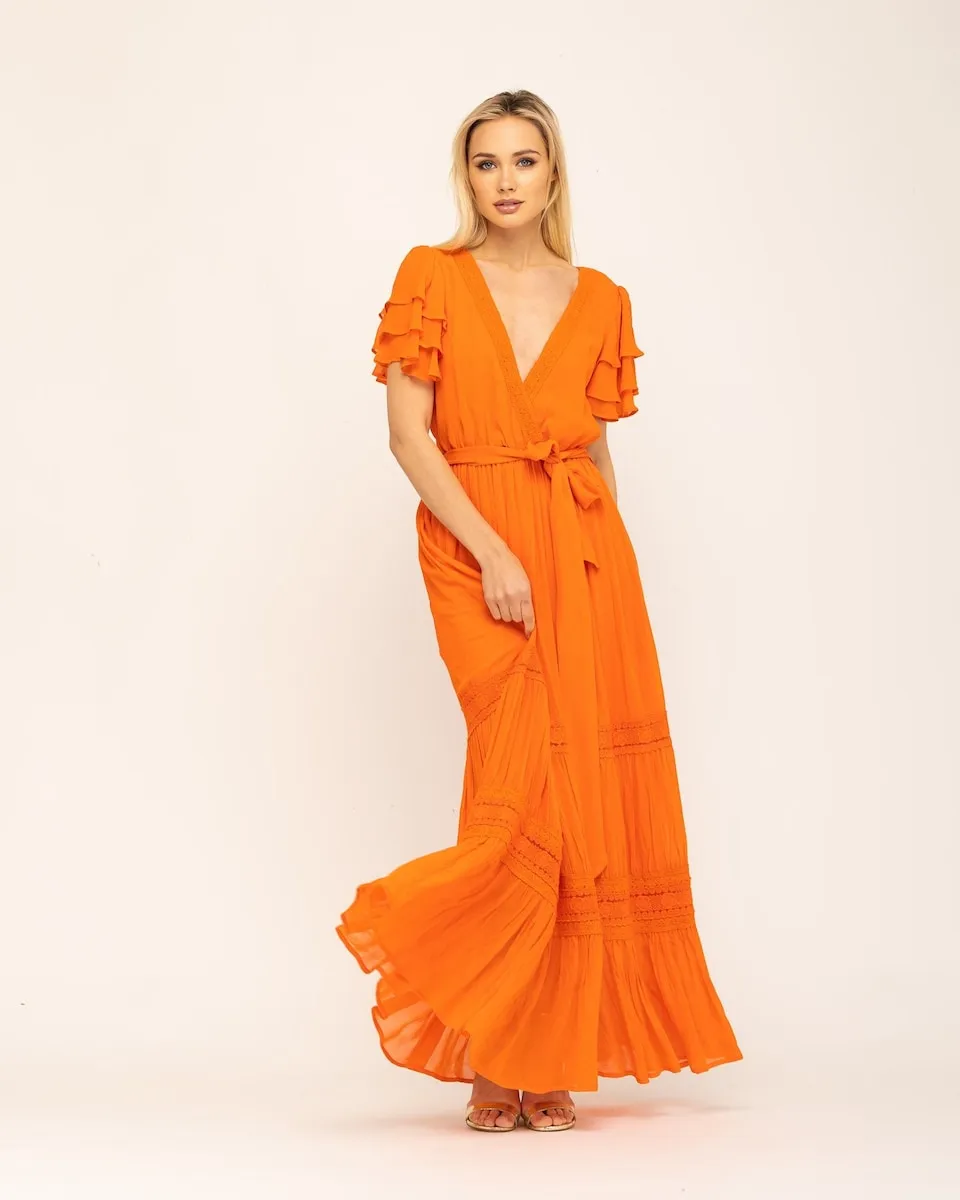 Длинное бохемское платье с короткими рукавами Cannes Niza, оранжевый
Длинное бохемское платье с короткими рукавами Cannes Niza, оранжевый
