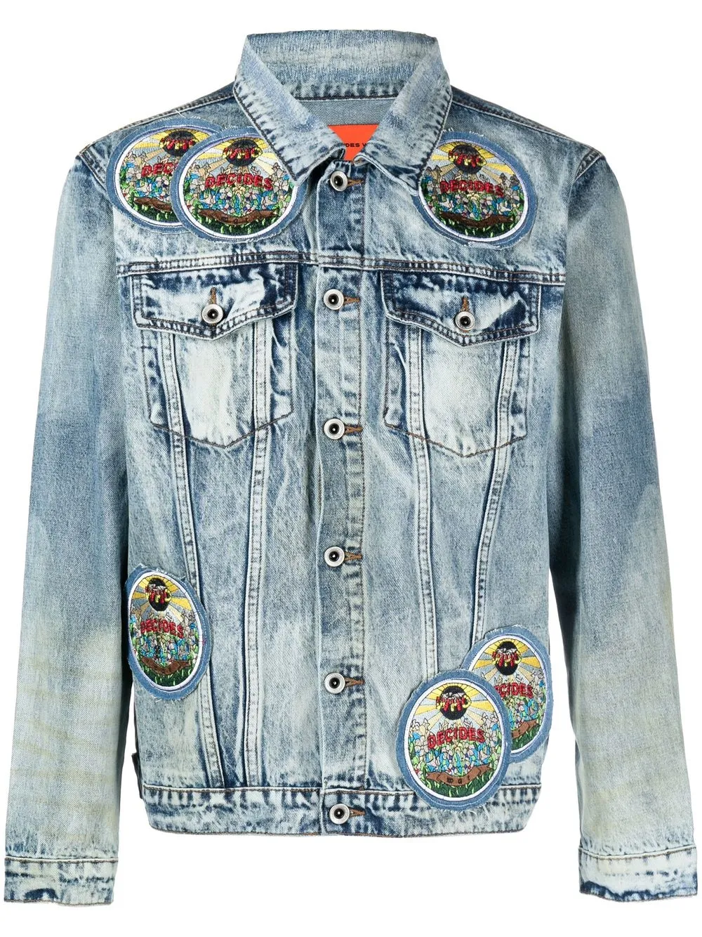 Джинсовая куртка с нашивкой Who Decides War, синий
Джинсовая куртка с нашивкой Who Decides War, синий