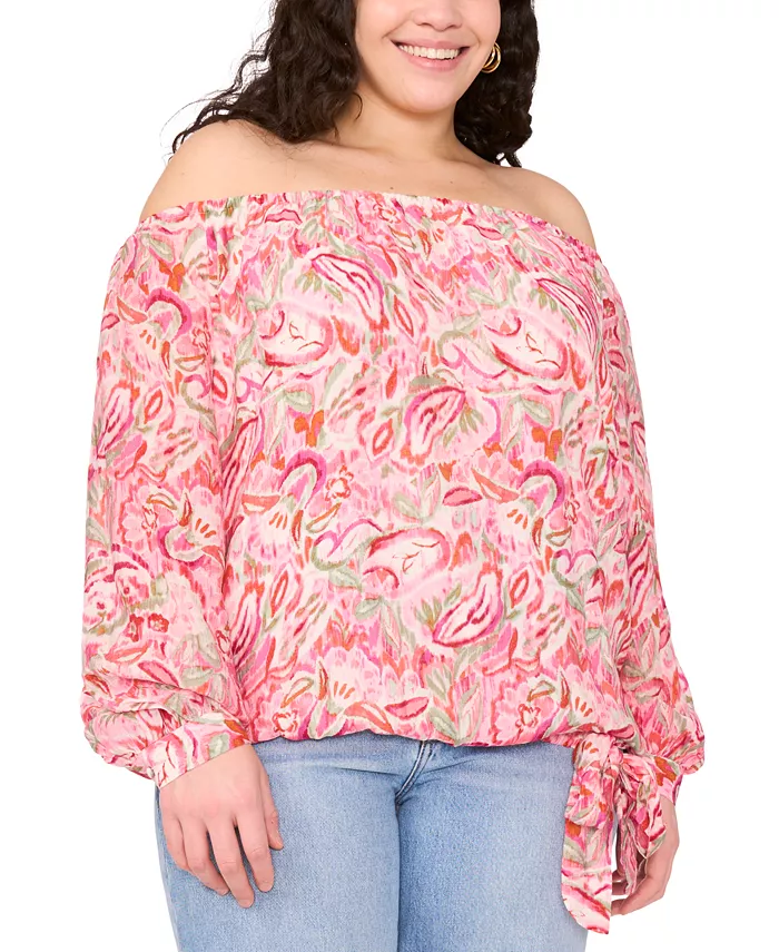 Топ с открытыми плечами и принтом размера плюс Vince Camuto, розовый
Топ с открытыми плечами и принтом размера плюс Vince Camuto, розовый