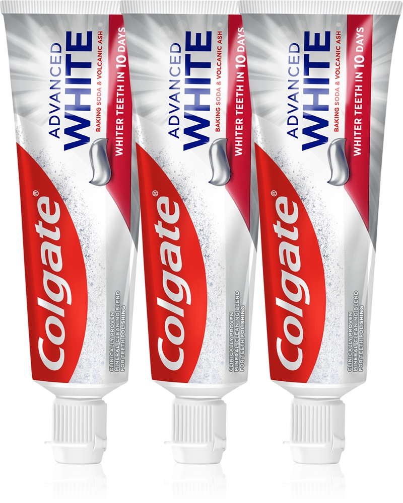 Усовершенствованная органическая зубная паста с белым вулканическим пеплом и пищевой содой Colgate, 3× 75 мл
Усовершенствованная органическая зубная паста с белым вулканическим пеплом и пищевой содой Colgate, 3× 75 мл