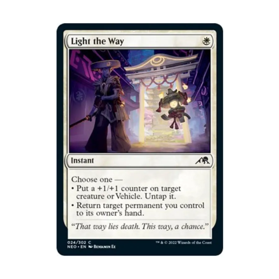 CCG Осветите путь (С) (фольга), MTG - Kamigawa : Neon Dynasty
CCG Осветите путь (С) (фольга), MTG - Kamigawa : Neon Dynasty