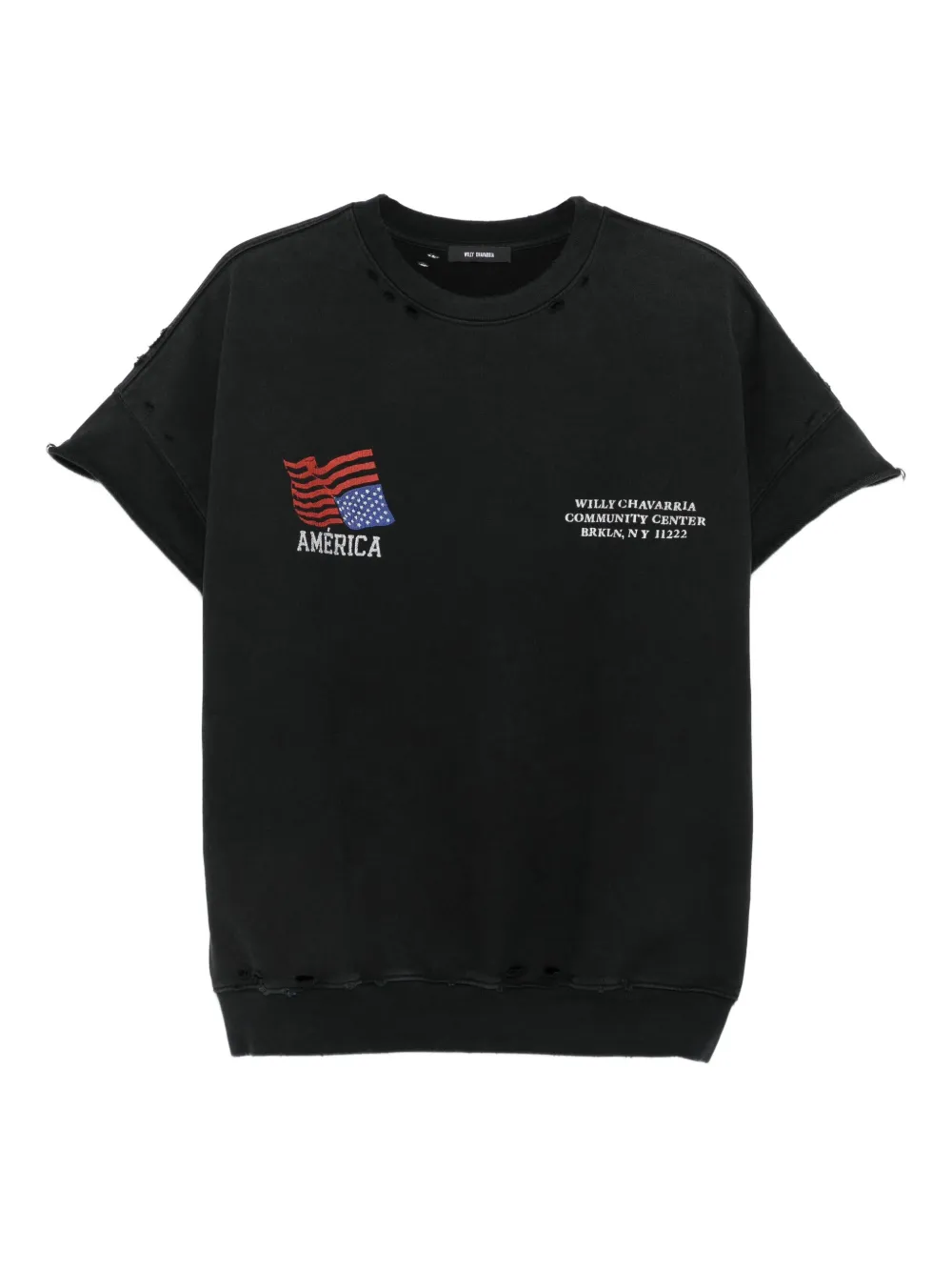 Футболка с эффектом потертости Willy Chavarria, черный
Футболка с эффектом потертости Willy Chavarria, черный