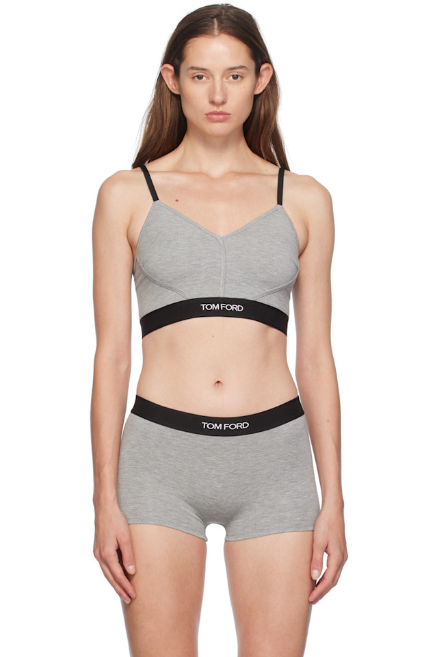 Сигнатурный бралетт с V-образным вырезом Tom Ford, серый
Сигнатурный бралетт с V-образным вырезом Tom Ford, серый
