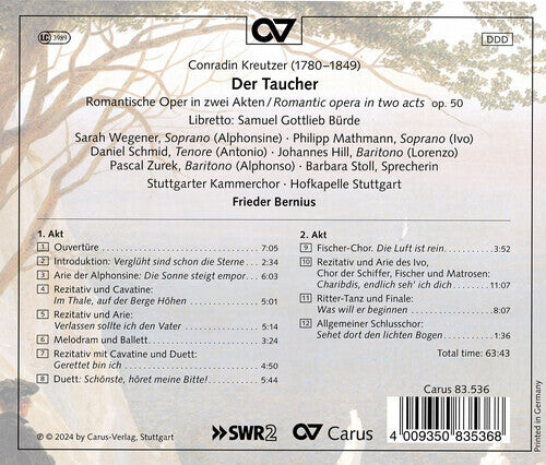 CD диск Kreutzer / Stuttgart / Wegener: Kreutzer: Der Taucher
CD диск Kreutzer / Stuttgart / Wegener: Kreutzer: Der Taucher