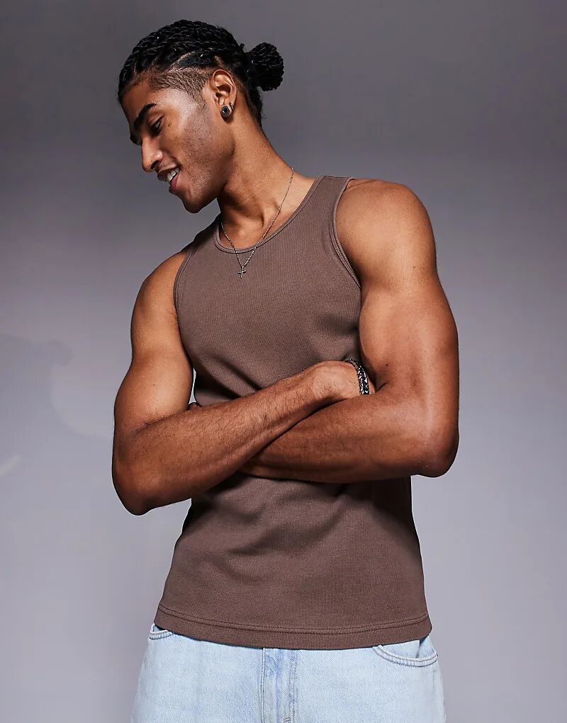 Танк River Island темно-коричневого цвета
Танк River Island темно-коричневого цвета