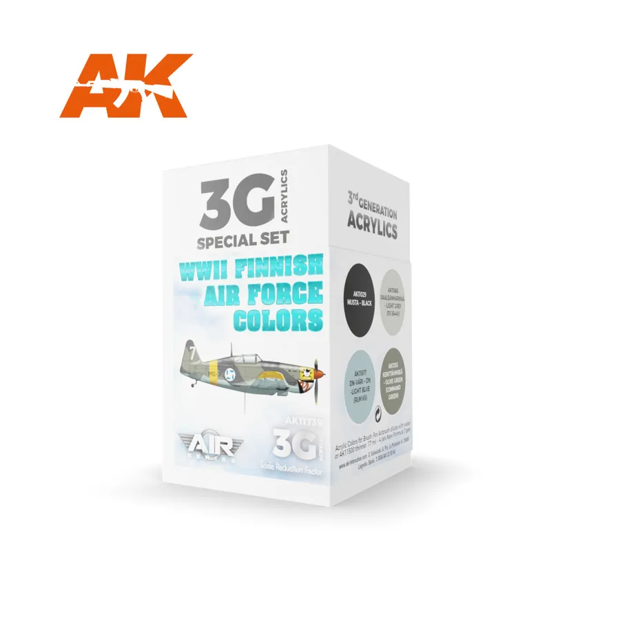 Цвета финских ВВС времен Второй мировой войны, 3rd Gen Acrylic Special Set
Цвета финских ВВС времен Второй мировой войны, 3rd Gen Acrylic Special Set