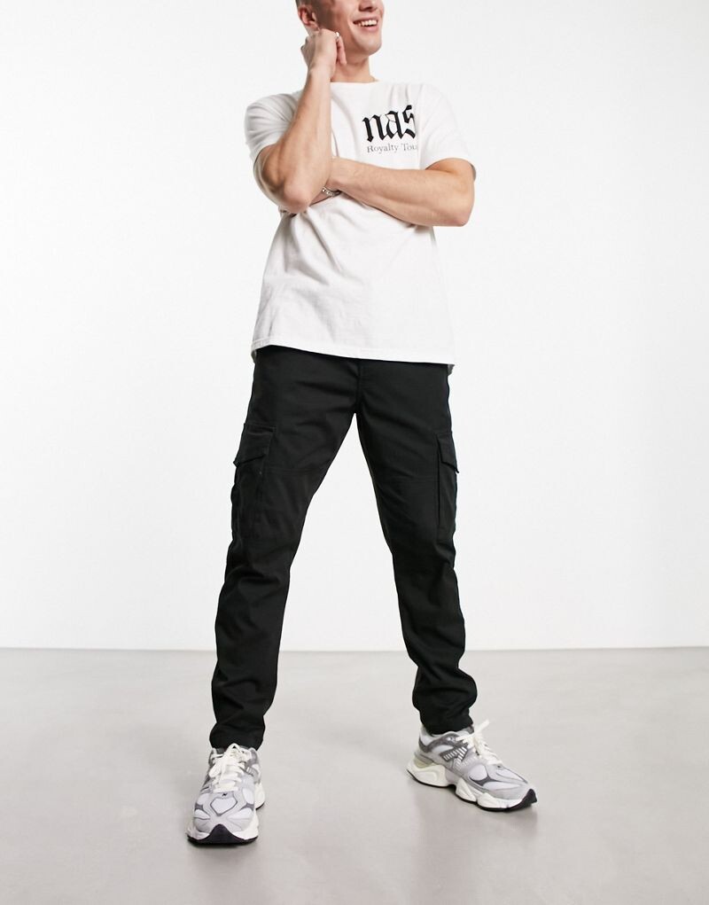 Черные брюки карго узкого кроя ONLY
Черные брюки карго узкого кроя ONLY