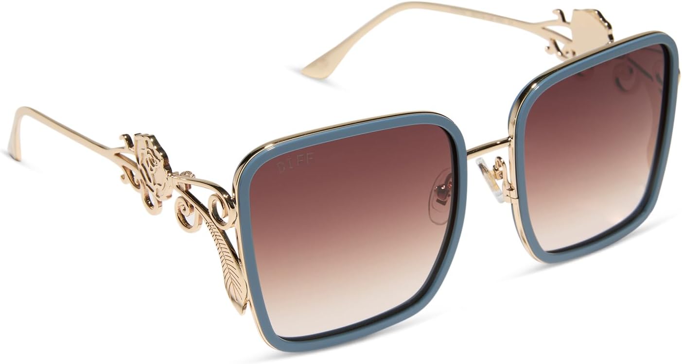 DIFF | Солнцезащитные очки Disney Princess Belle 2.0, увеличенного размера, с проволочным каркасом, для женщин | Защита от УФ-излучения UV400 | Золотой + Очаровательный синий + Коричневый градиент, Gold
DIFF | Солнцезащитные очки Disney Princess Belle 2.0, увеличенного размера, с проволочным каркасом, для женщин | Защита от УФ-излучения UV400 | Золотой + Очаровательный синий + Коричневый градиент, Gold