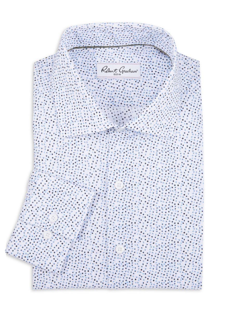 Рубашка облегающего кроя с принтом Robert Graham, белый
Рубашка облегающего кроя с принтом Robert Graham, белый