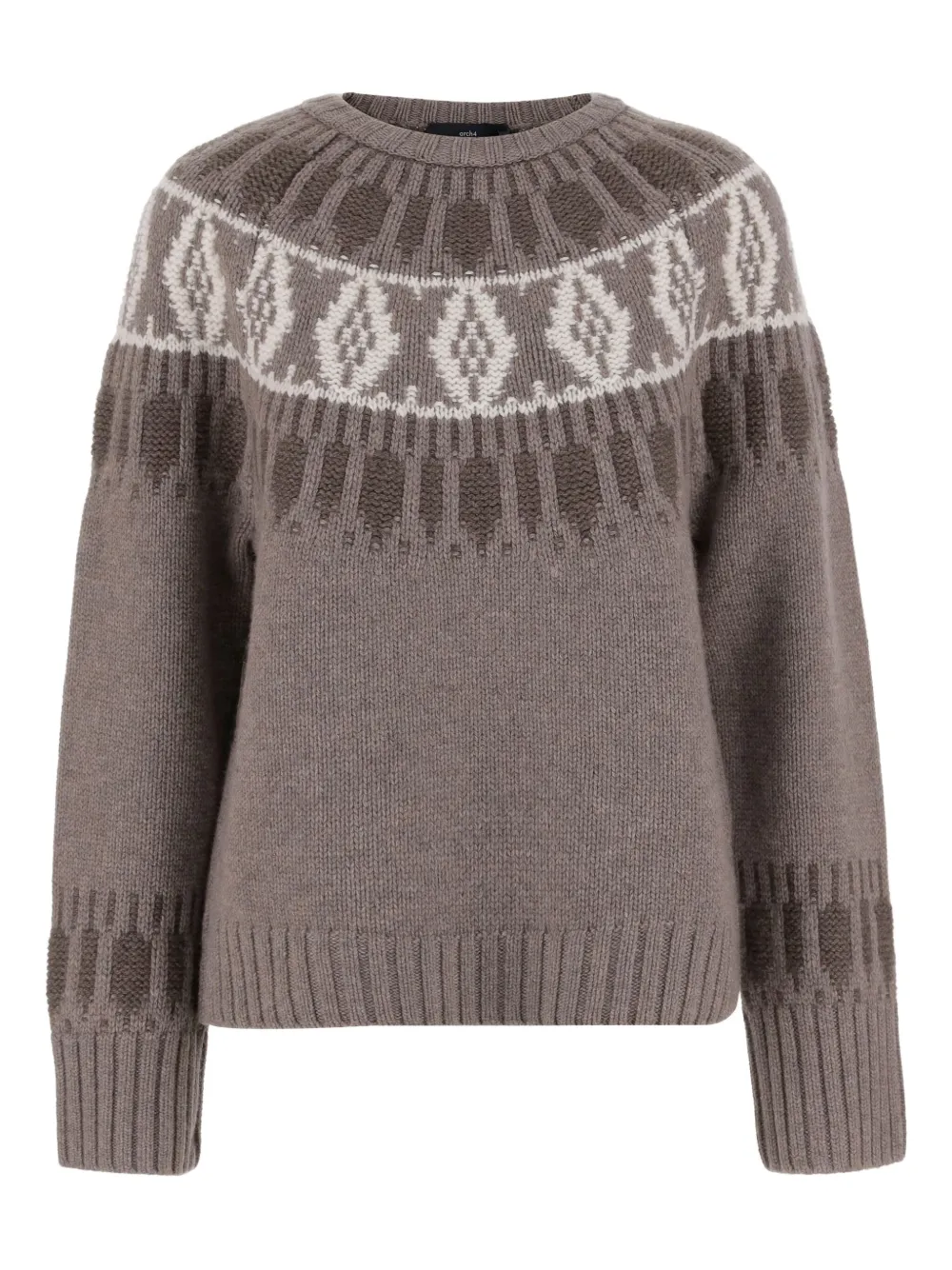Свитер с круглым вырезом в стиле Фэйрайл arch4, серый
Свитер с круглым вырезом в стиле Фэйрайл arch4, серый