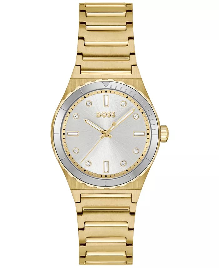 Женские часы Candor Sport Quartz с ионным покрытием, тонкий корпус из нержавеющей стали золотистого оттенка, 32 мм Hugo Boss
Женские часы Candor Sport Quartz с ионным покрытием, тонкий корпус из нержавеющей стали золотистого оттенка, 32 мм Hugo Boss