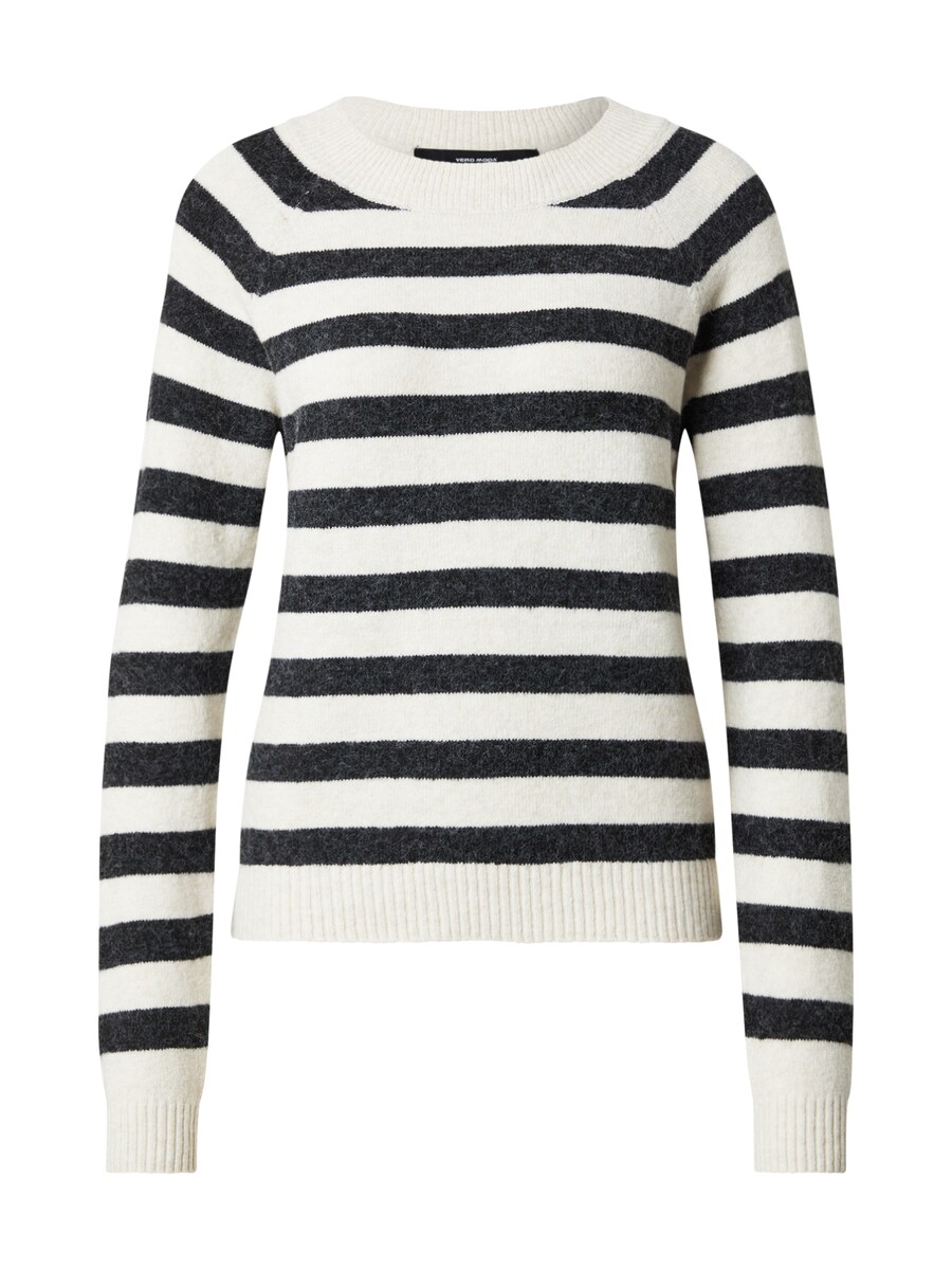Тонкий вязаный свитер VERO MODA Sweater VMDoffy, цвет cream/black 
Тонкий вязаный свитер VERO MODA Sweater VMDoffy, цвет cream/black