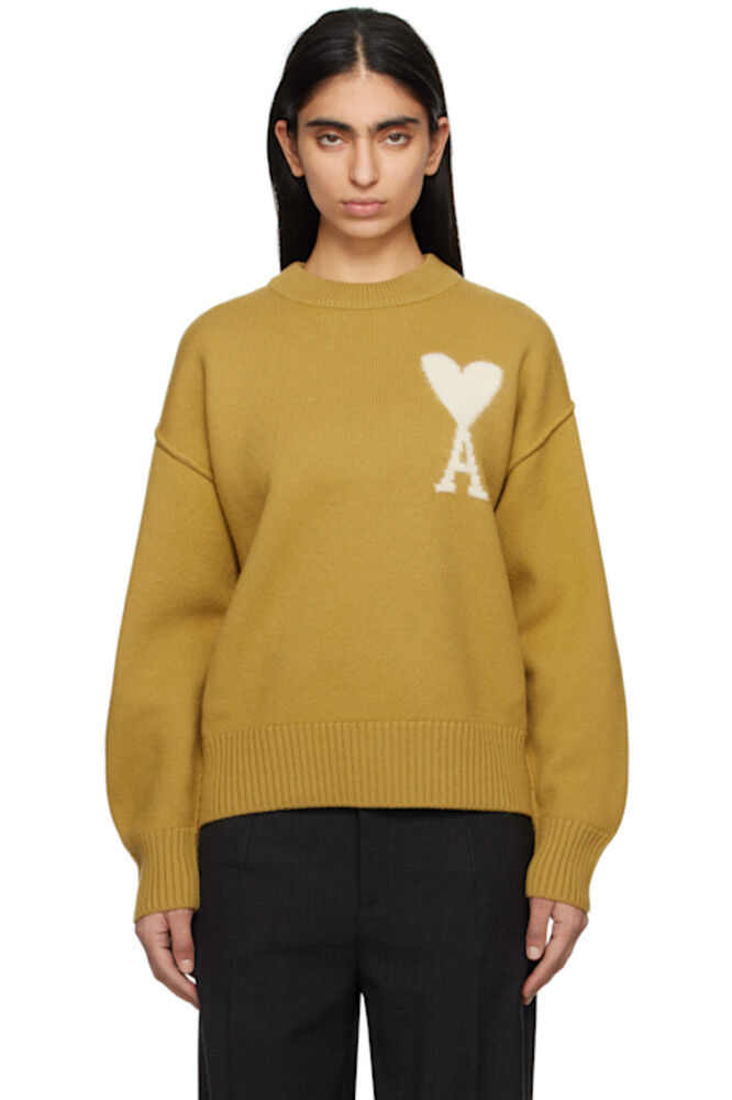 Шерстяной свитер цвета хаки Ami de Coeur AMI Paris
Шерстяной свитер цвета хаки Ami de Coeur AMI Paris