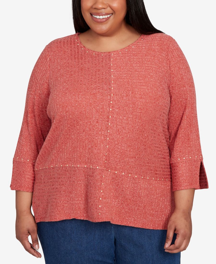 Топ большого размера Sunset Canyon с декоративной отделкой и однотонной отделкой Alfred Dunner, Spice
Топ большого размера Sunset Canyon с декоративной отделкой и однотонной отделкой Alfred Dunner, Spice