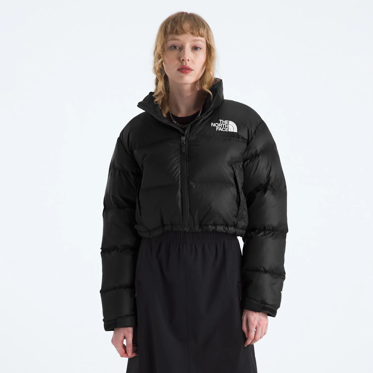 Женская короткая пуховая куртка Nuptse The North Face, Tnf Black/Tnf Black 
Женская короткая пуховая куртка Nuptse The North Face, Tnf Black/Tnf Black