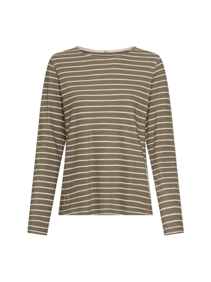 Рубашка с длинными рукавами в полоску цвета хаки Camel Active
Рубашка с длинными рукавами в полоску цвета хаки Camel Active