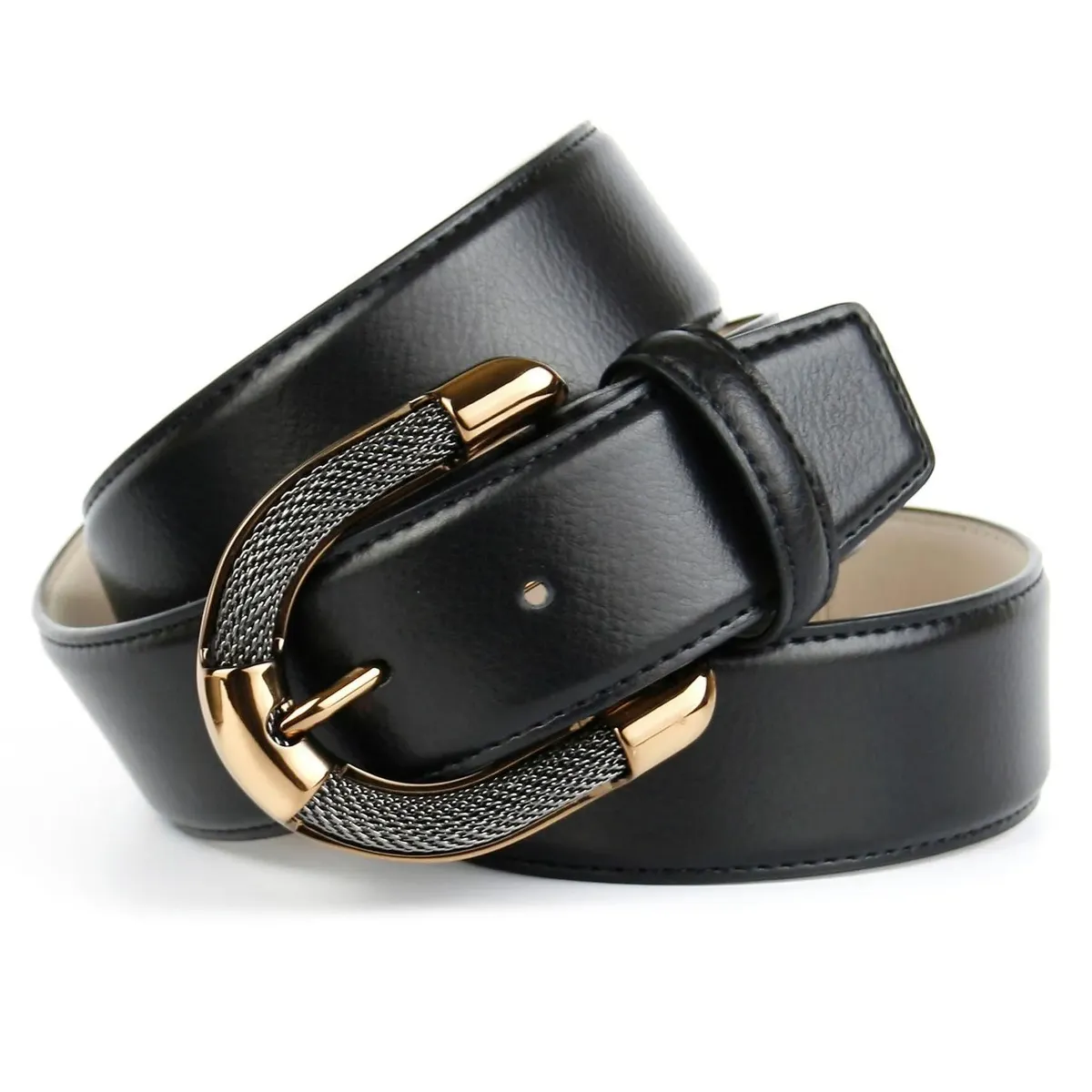 Двухцветный кожаный ремень Anthoni Crown с изысканной ювелирной застежкой, черный
Двухцветный кожаный ремень Anthoni Crown с изысканной ювелирной застежкой, черный