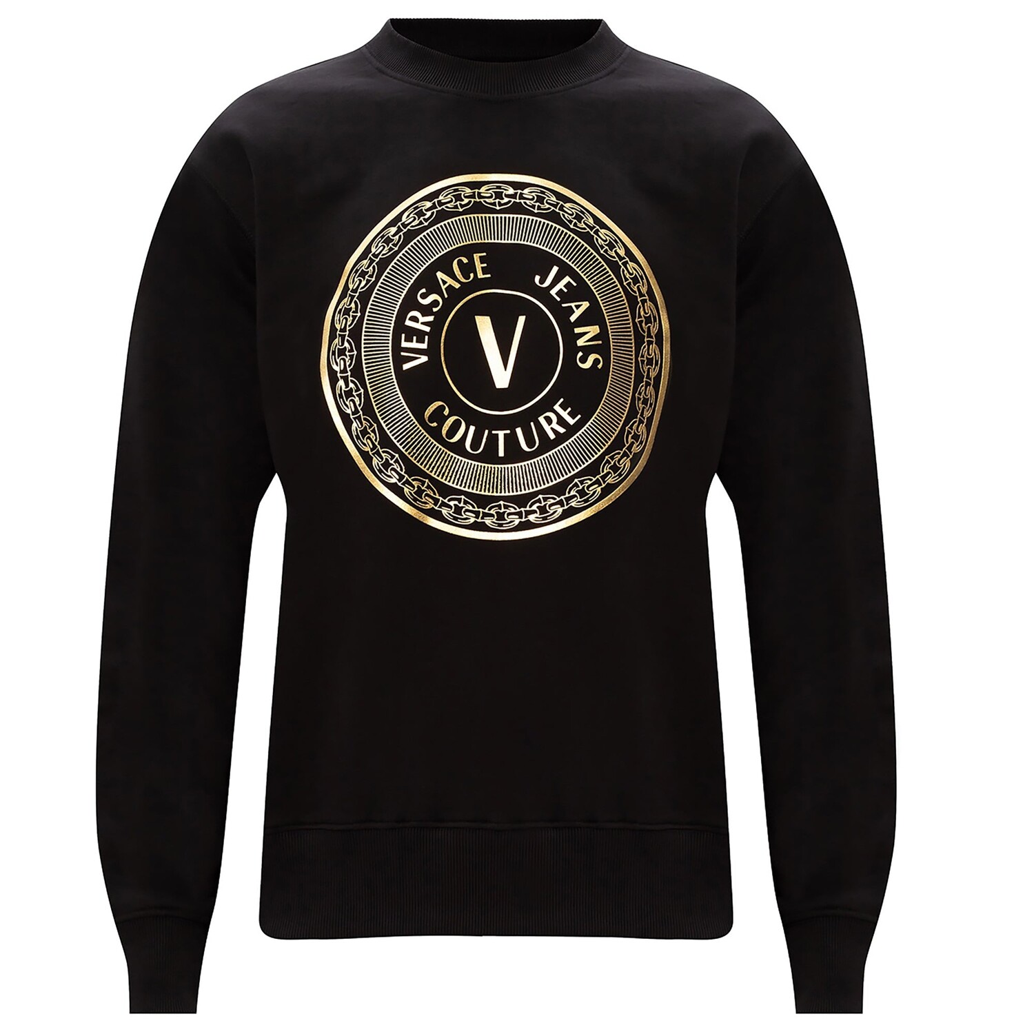Versace Jeans Couture Мужской хлопковый свитер с логотипом черного и золотого цвета, черный
Versace Jeans Couture Мужской хлопковый свитер с логотипом черного и золотого цвета, черный