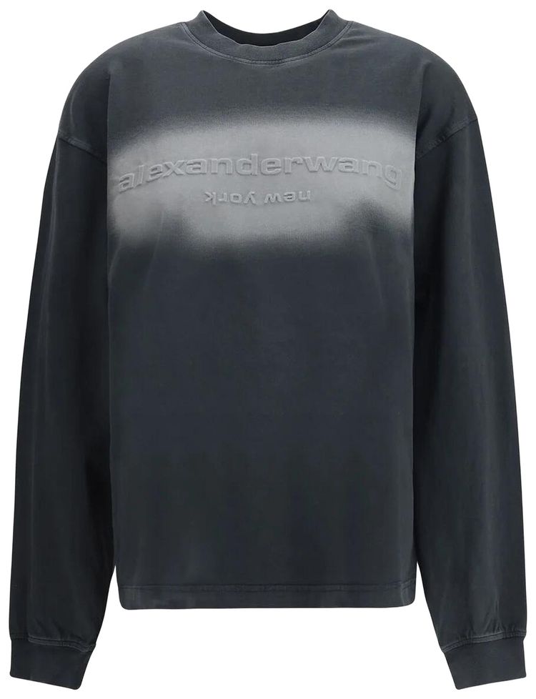 Футболка с длинными рукавами Alexander Wang с тисненым логотипом, черный
Футболка с длинными рукавами Alexander Wang с тисненым логотипом, черный