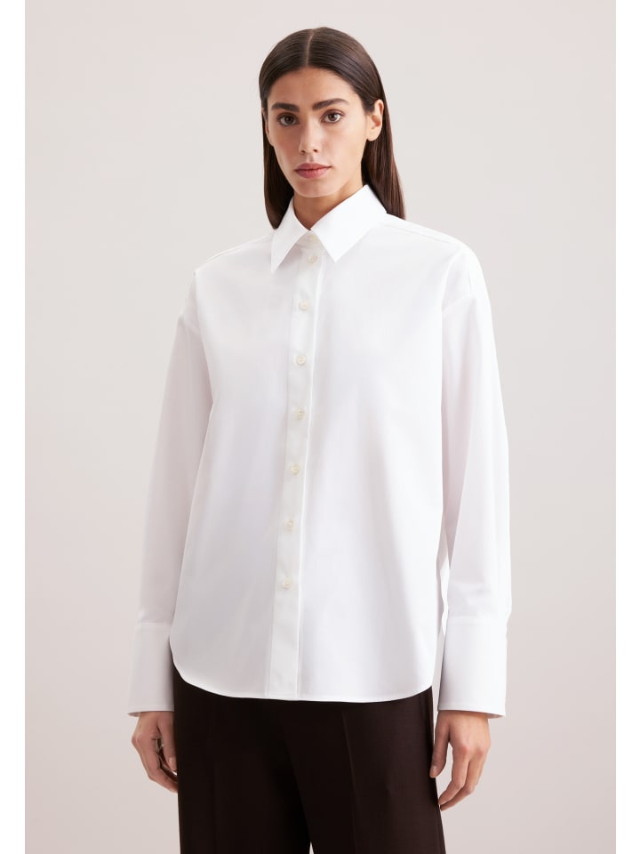 Длинная блузка свободного кроя белого цвета Seidensticker
Длинная блузка свободного кроя белого цвета Seidensticker