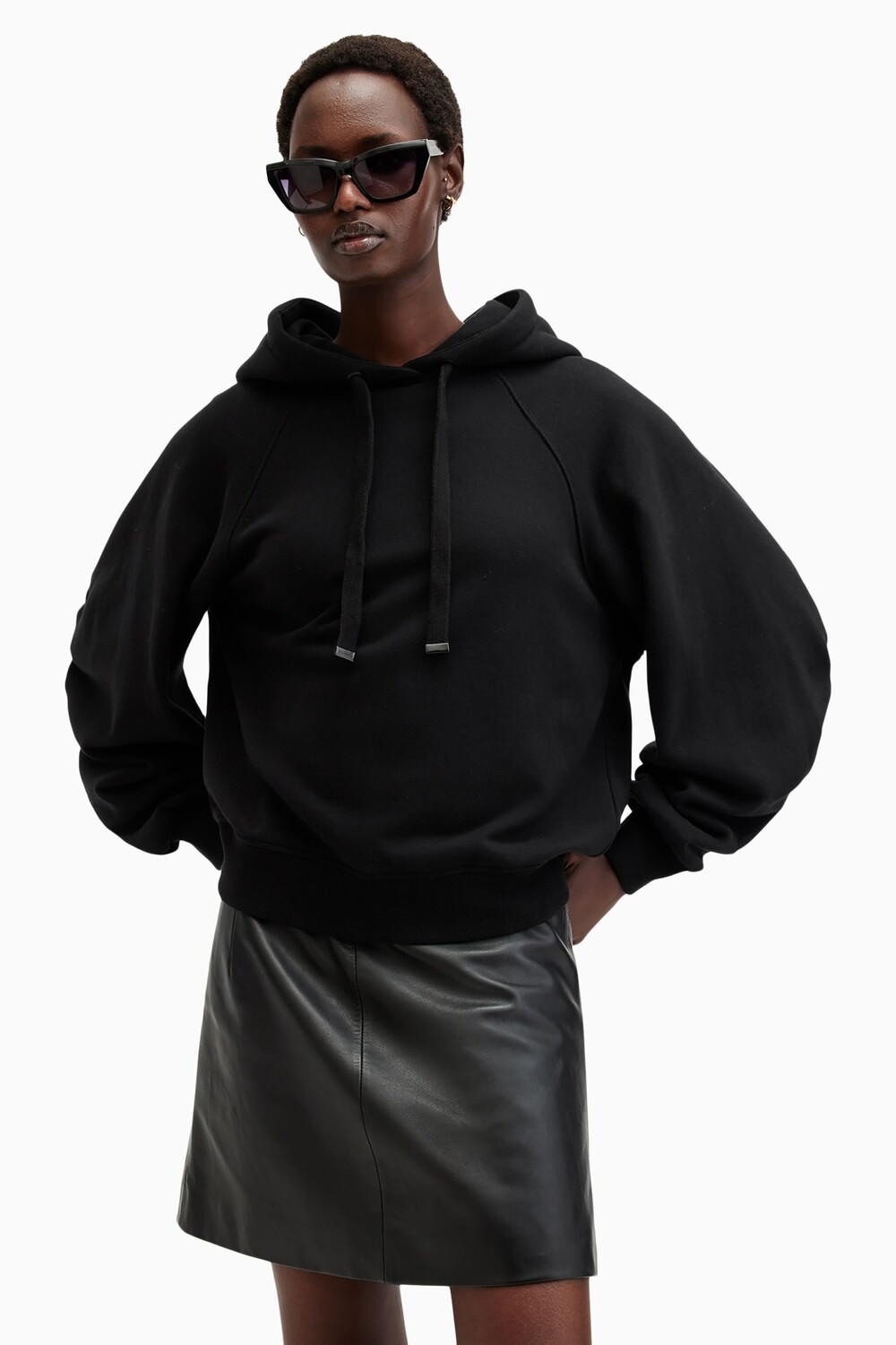 Толстовка с капюшоном Allsaints Dana All Saints, черный 
Толстовка с капюшоном Allsaints Dana All Saints, черный