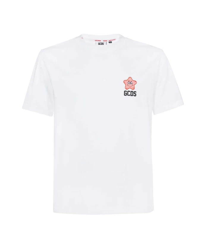 Хлопковая футболка в рубчик с логотипом спереди. Gcds, белый
Хлопковая футболка в рубчик с логотипом спереди. Gcds, белый