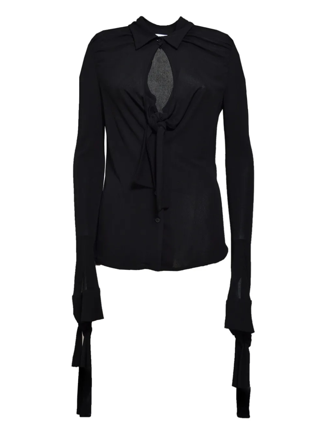 Завязанная рубашка MSGM, черный
Завязанная рубашка MSGM, черный