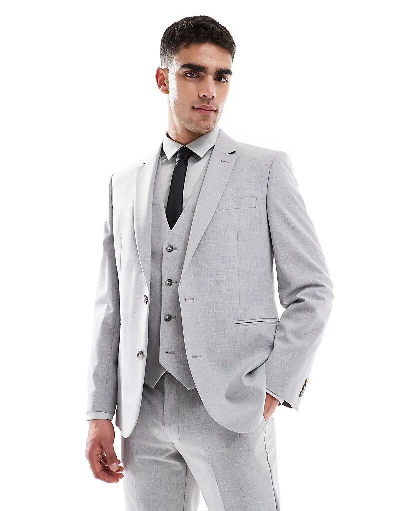 Тонкий пиджак ASOS DESIGN серого цвета
Тонкий пиджак ASOS DESIGN серого цвета