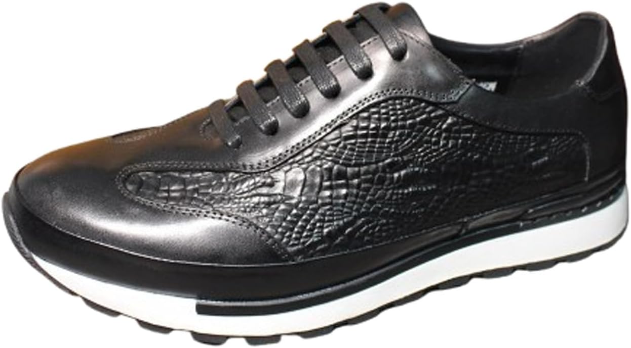 Мужские кроссовки Santimon - повседневная обувь из натуральной кожи с панелями под крокодила, удобные кеды для работы и повседневной носки, черный
Мужские кроссовки Santimon - повседневная обувь из натуральной кожи с панелями под крокодила, удобные кеды для работы и повседневной носки, черный