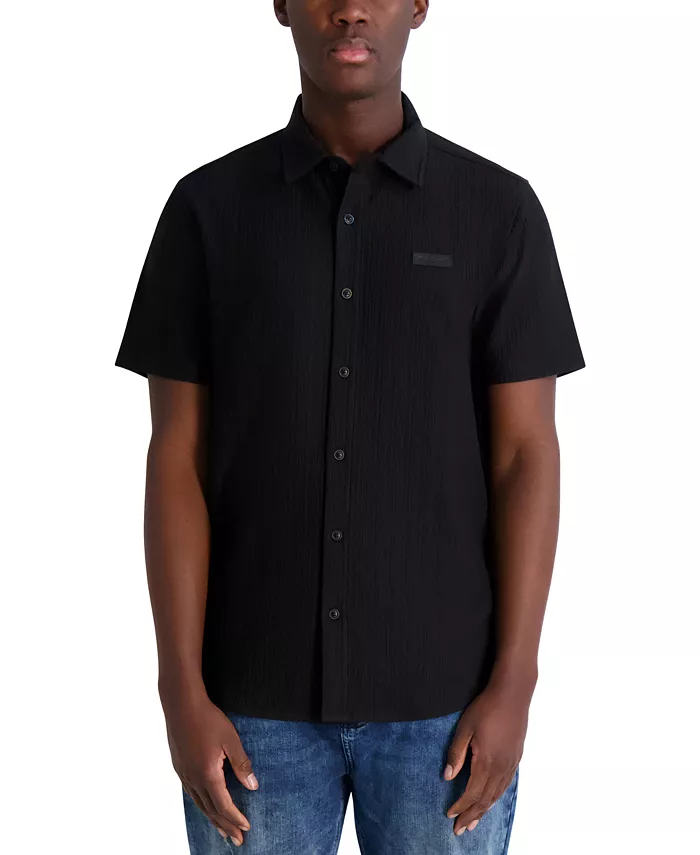 Мужская классическая однотонная текстурированная рубашка на пуговицах KARL LAGERFELD PARIS, черный
Мужская классическая однотонная текстурированная рубашка на пуговицах KARL LAGERFELD PARIS, черный