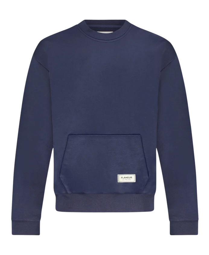 Синий пуловер с карманом-кенгуру FlãNeur, синий
Синий пуловер с карманом-кенгуру FlãNeur, синий