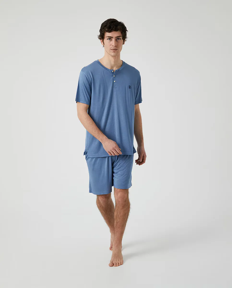 Мужская короткая модальная пижама Kiff-Kiff, индиго
Мужская короткая модальная пижама Kiff-Kiff, индиго