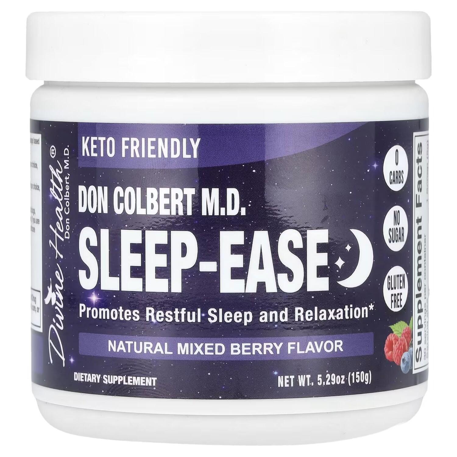 Don Colbert MD Sleep-Ease, Натуральная ягодная смесь, 5,29 унции (150 г) Divine Health
Don Colbert MD Sleep-Ease, Натуральная ягодная смесь, 5,29 унции (150 г) Divine Health