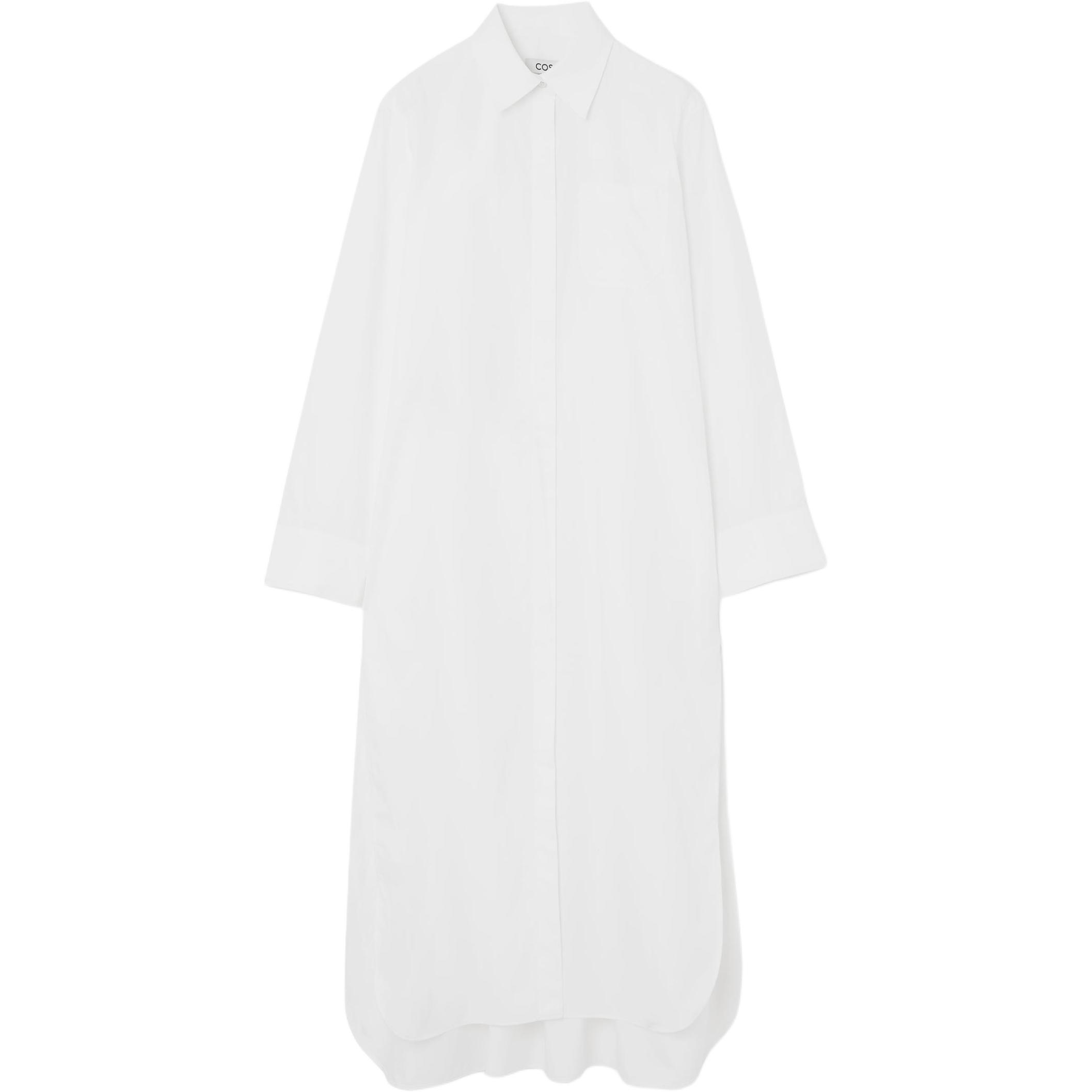 Длинное платье с длинными рукавами женское белое COS
Длинное платье с длинными рукавами женское белое COS