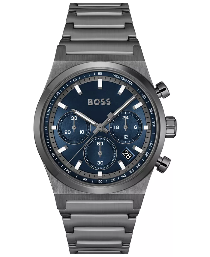 Мужские часы Candor Quartz Chronograph с ионным покрытием, серый корпус из нержавеющей стали, 41 мм Hugo Boss, Синий, Мужские часы Candor Quartz Chronograph с ионным покрытием, серый корпус из нержавеющей стали, 41 мм Hugo Boss
Мужские часы Candor Quartz Chronograph с ионным покрытием, серый корпус из нержавеющей стали, 41 мм Hugo Boss, Синий, Мужские часы Candor Quartz Chronograph с ионным покрытием, серый корпус из нержавеющей стали, 41 мм Hugo Boss