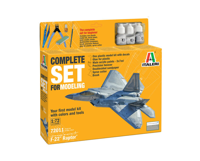 F-22 Raptor - модель с красками и инструментами, Италия 72011 Italeri
F-22 Raptor - модель с красками и инструментами, Италия 72011 Italeri