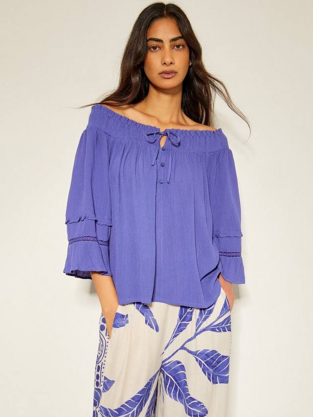 Топ-халат ava Monsoon, синий 
Топ-халат ava Monsoon, синий