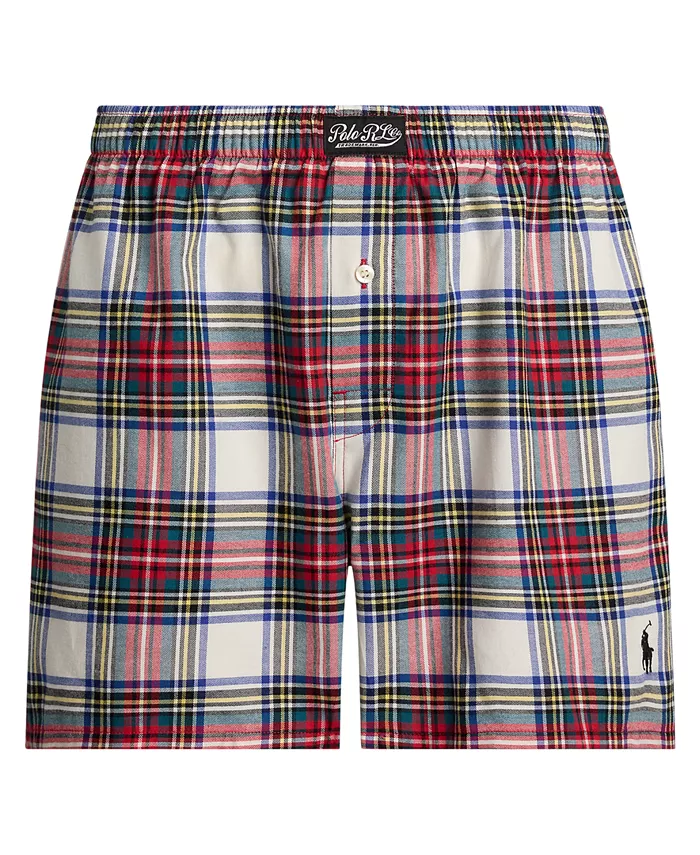 Мужские боксеры из фланели с клетчатым узором, однотонного крашения, с одной пуговицей на ширинке Polo Ralph Lauren
Мужские боксеры из фланели с клетчатым узором, однотонного крашения, с одной пуговицей на ширинке Polo Ralph Lauren