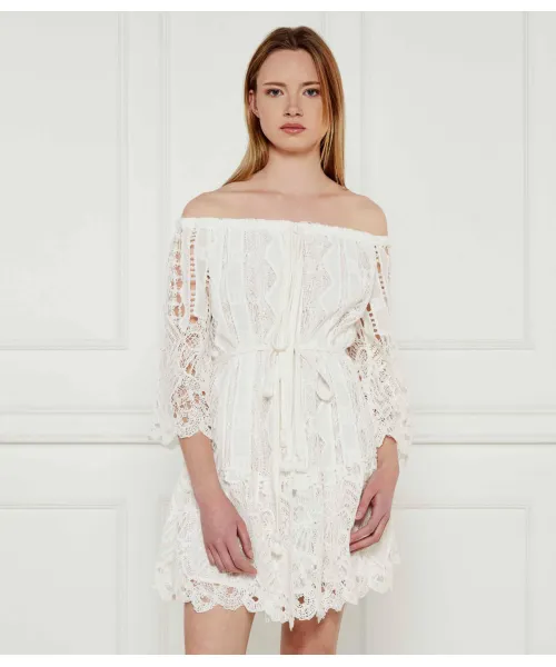 Платье Evergreen с поясом Pinko, белый 
Платье Evergreen с поясом Pinko, белый