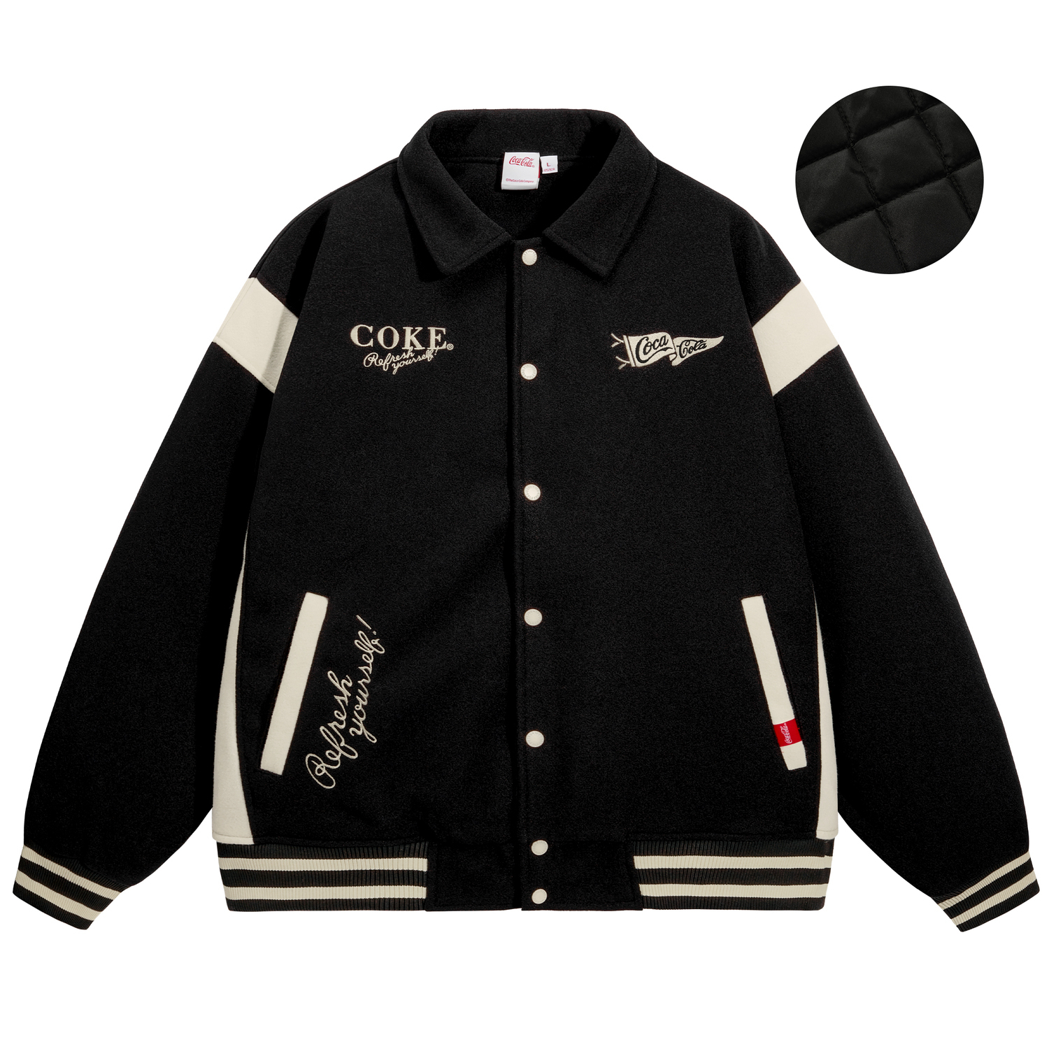 Coca-Cola Куртка бейсбольная унисекс Coca Cola, Black (Padded)
Coca-Cola Куртка бейсбольная унисекс Coca Cola, Black (Padded)