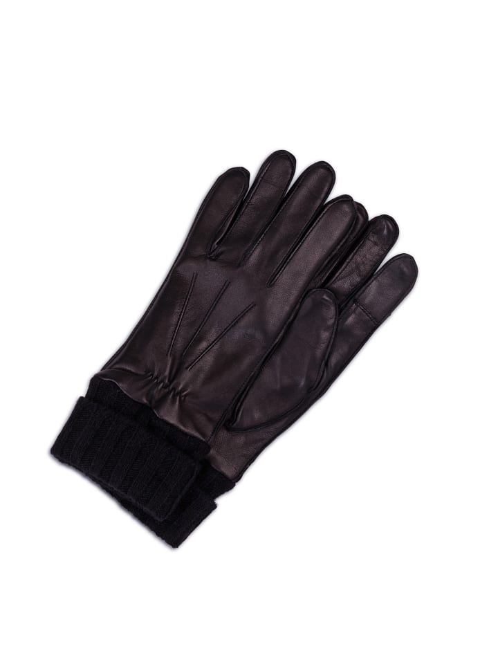 CASH-MERE.CH Кожаные перчатки с манжетами и возможностью подключения сенсорного экрана, черного цвета
CASH-MERE.CH Кожаные перчатки с манжетами и возможностью подключения сенсорного экрана, черного цвета